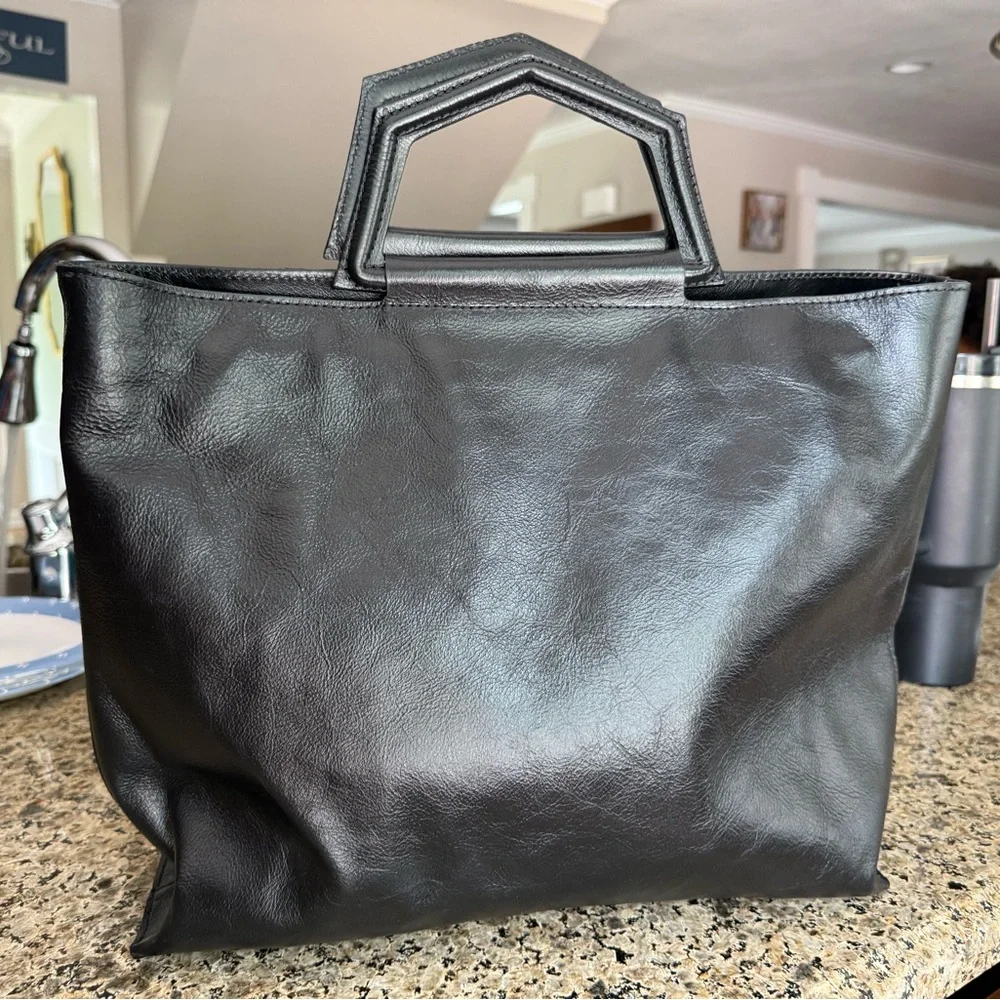 Anna Paola Bag Black Italian leather - Picture 3 of 4